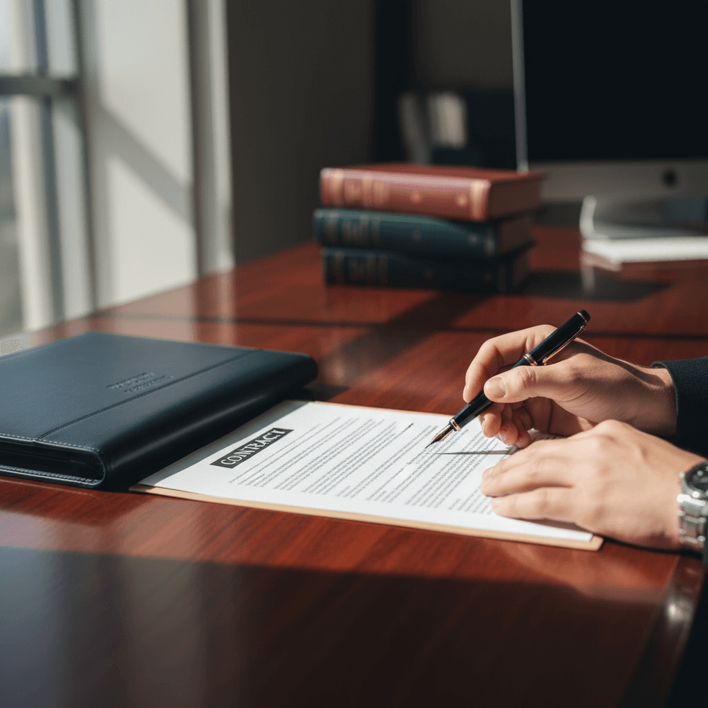 Contract drafting and review on desk