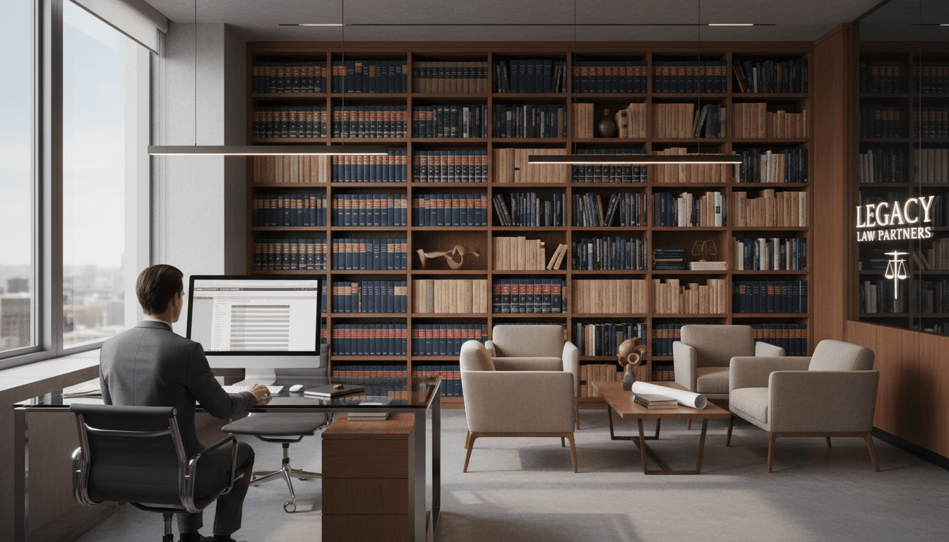 Law books on desk
